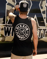 White Corpo Chain Badge Tank - Black