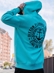 Black Salty Crest Zip Up Hoodie - Tiffany