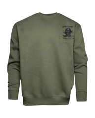 Black Self Made Crewneck Sweatshirt - O.D. Green