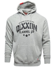 Black Stencil Pullover Hoodie - Heather Gray