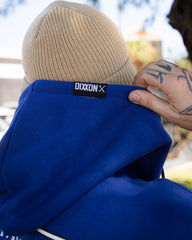 Black & White Grille Zip Up Hoodie - Blue