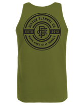 Black Work Hard Badge Tank - O.D. Green
