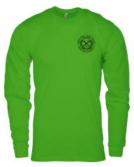 Crested Hi Vis Long Sleeve T-Shirt - Safety Green