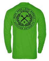Crested Hi Vis Long Sleeve T-Shirt - Safety Green