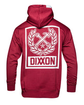 Gray Box Crest Zip Up - Maroon