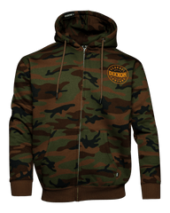 Orange Chain Driven Zip Up Hoodie - Camo