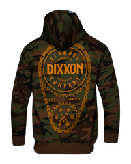 Orange Chain Driven Zip Up Hoodie - Camo