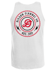 Red & Black Linked Tank - White