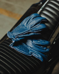 Roper Leather Moto Gloves - Steel