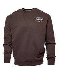 Tan & White Zapped Crewneck Sweatshirt - Brown