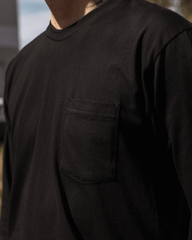 The Perfect Pocket Long Sleeve Tee - Black