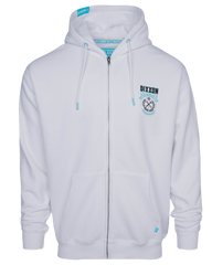 Tiffany & White Weld Zip Up Hoodie - White