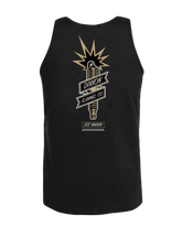 White & Gold Ignite Tank - Black