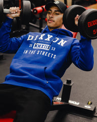 White In The Streets Pullover Hoodie - Blue