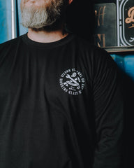 White Working Class Badge Long Sleeve T-Shirt - Black