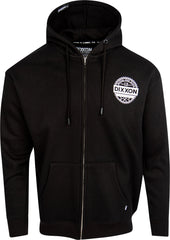 White Working Class Gear Zip Up Hoodie - Black