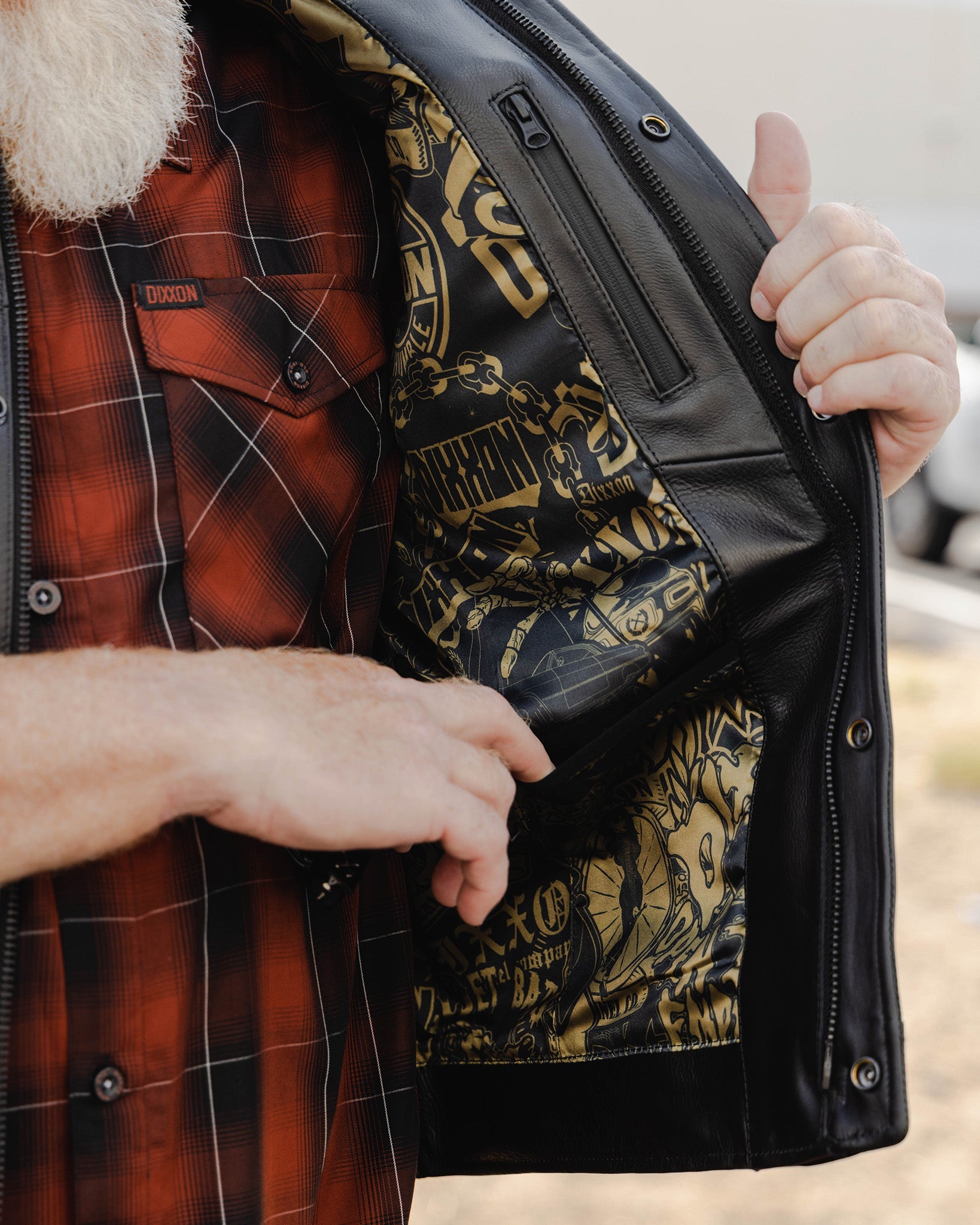 Walker Leather Vest - Black