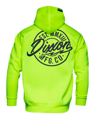 Black MFG Badge Zip Up Hoodie - Safety Yellow