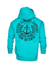 Black Salty Crest Zip Up Hoodie - Tiffany
