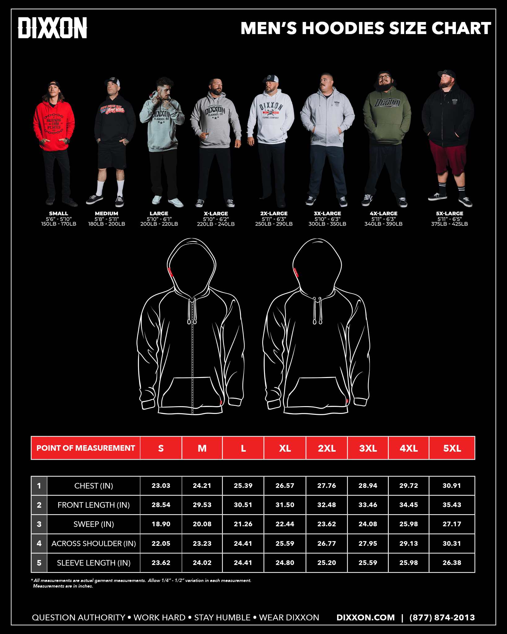 Black Stencil Pullover Hoodie - Red