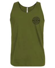 Black Work Hard Badge Tank - O.D. Green
