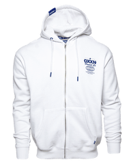 Blue Tech Zip Up - White