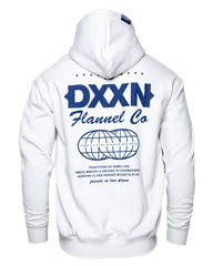 Blue Tech Zip Up - White
