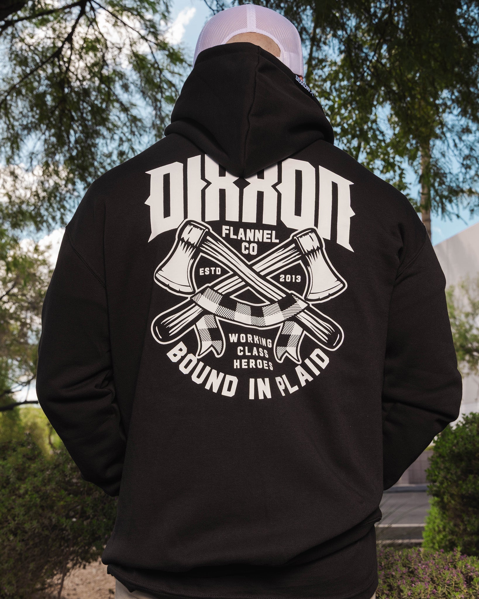 Bound In Plaid Zip Up - Black