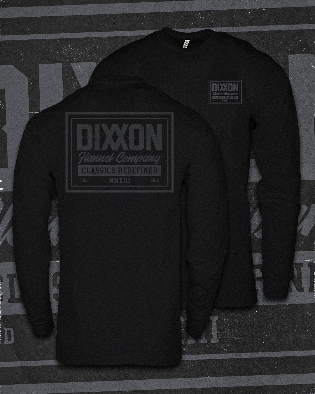 Gray Billboard Long Sleeve T-Shirt - Black