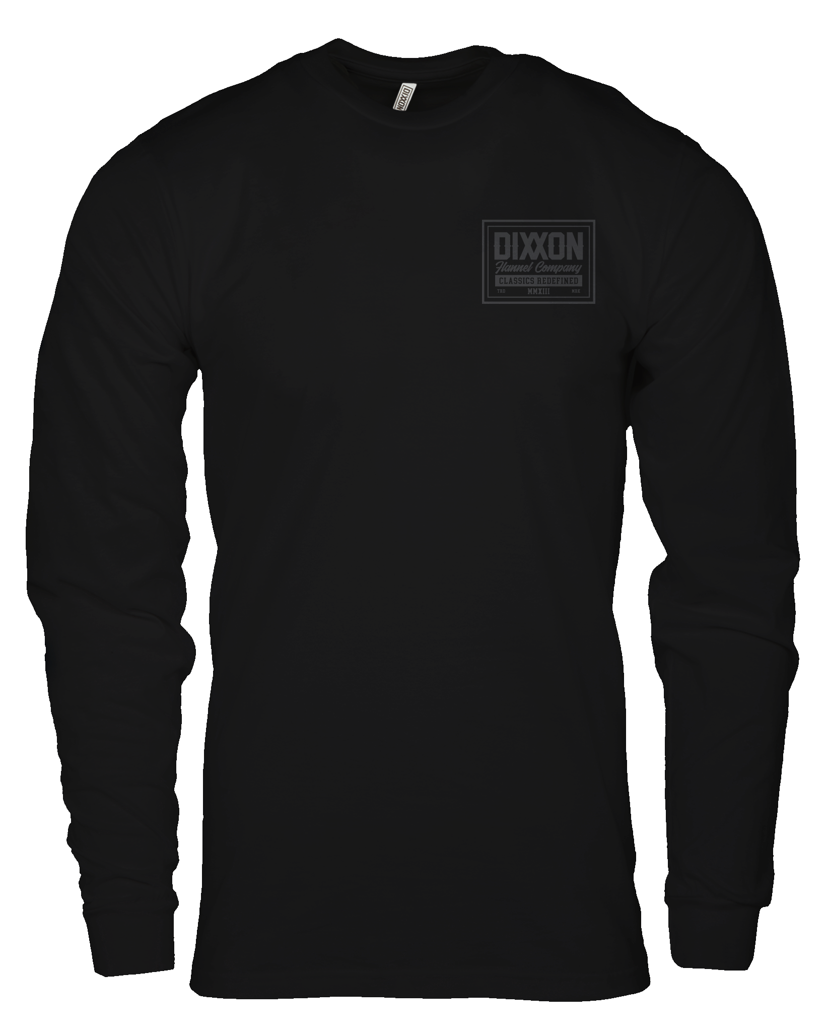 Gray Billboard Long Sleeve T-Shirt - Black