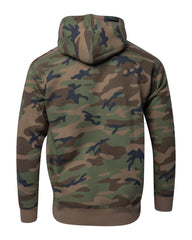 Orange Bolt Pullover Hoodie - Green Camo