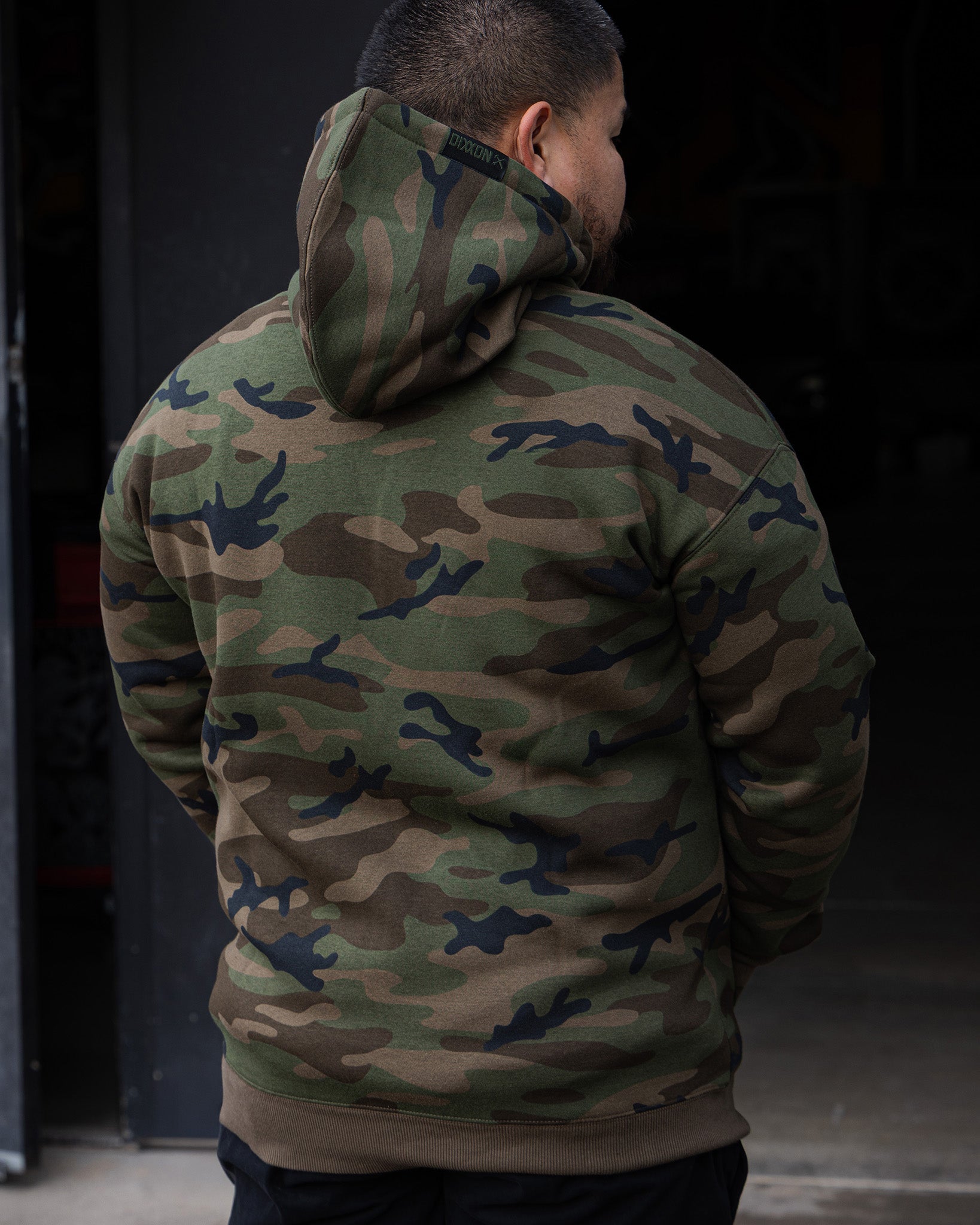 Orange Bolt Pullover Hoodie - Green Camo