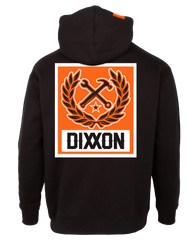 Orange Box Crest Zip Up Hoodie - Black