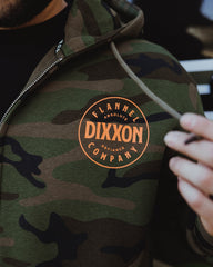 Orange Chain Driven Zip Up Hoodie - Camo