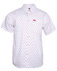 Red Finney Party Shirt - White