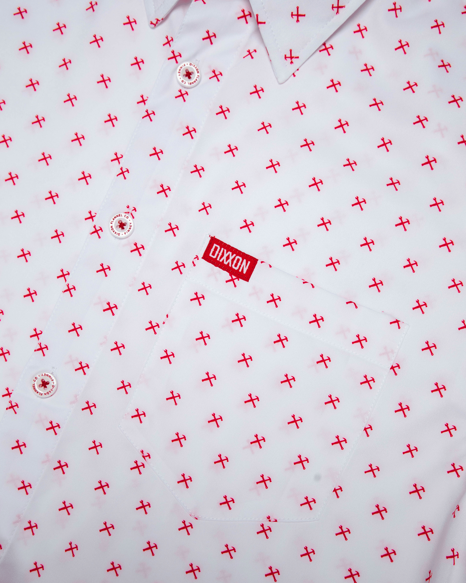 Red Finney Party Shirt - White