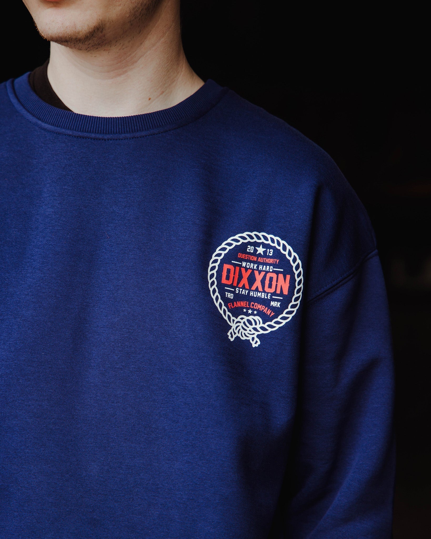 Red & White Trademark Crewneck Sweatshirt - Navy