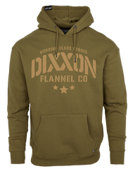 Tan Stencil Pullover Hoodie - O.D. Green