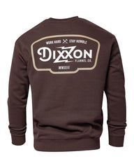 Tan & White Zapped Crewneck Sweatshirt - Brown