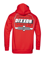 Black & White Grille Zip Up Hoodie - Red