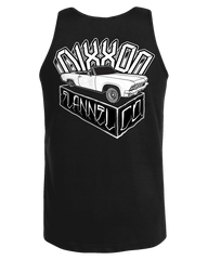 White Block Tank - Black