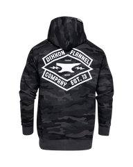White Forged Zip Up Hoodie - Black Camo
