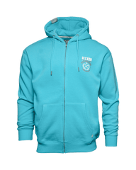 White & Gray Weld Zip Up Hoodie - Tiffany