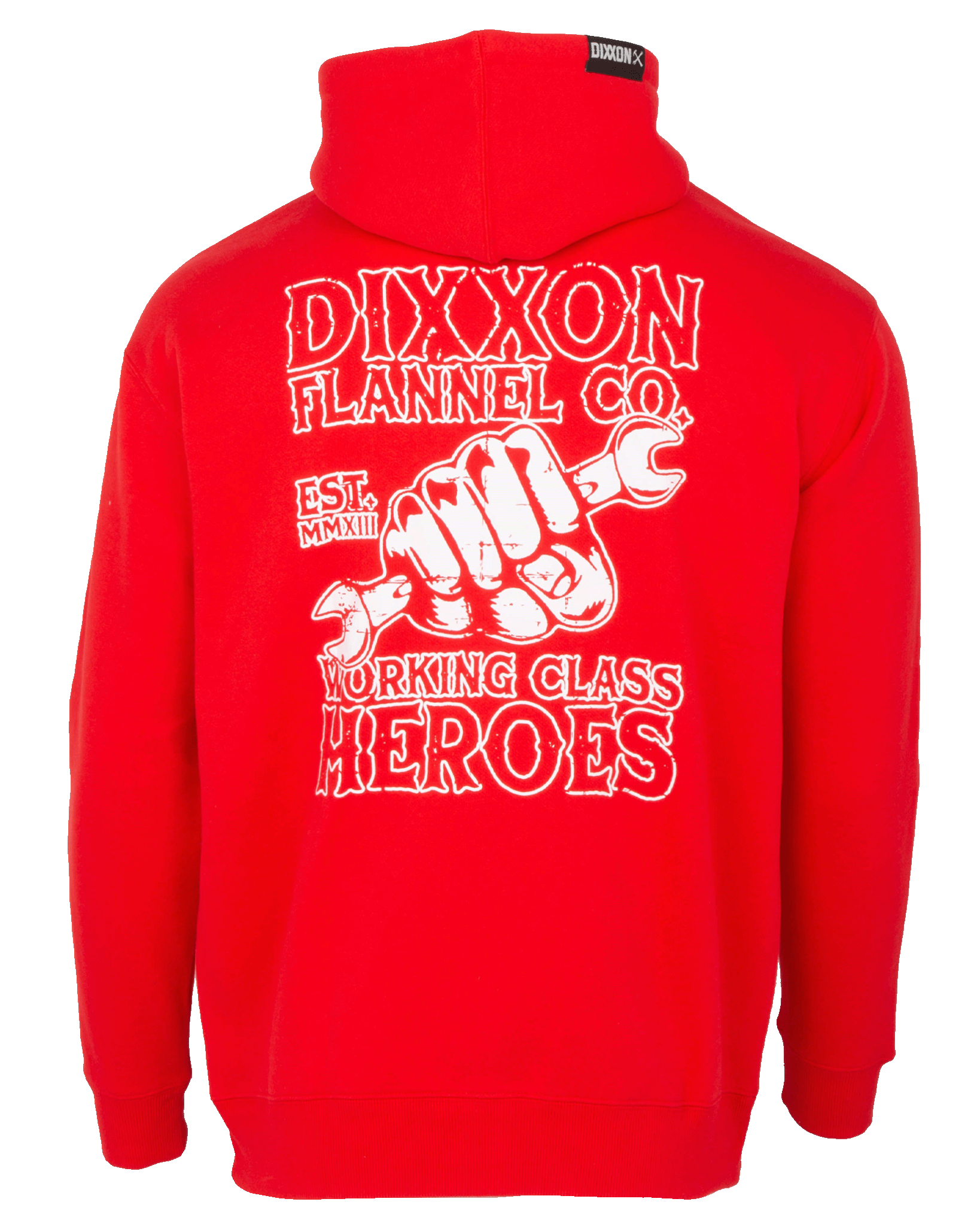 Working Class Fist Zip Up Hoodie - Red